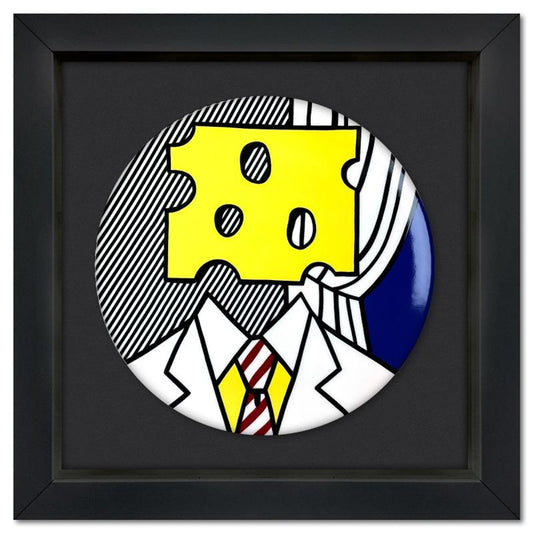 Roy Lichtenstein (1923-1997), "Portrait" Framed Limoges Porcelain Plate.