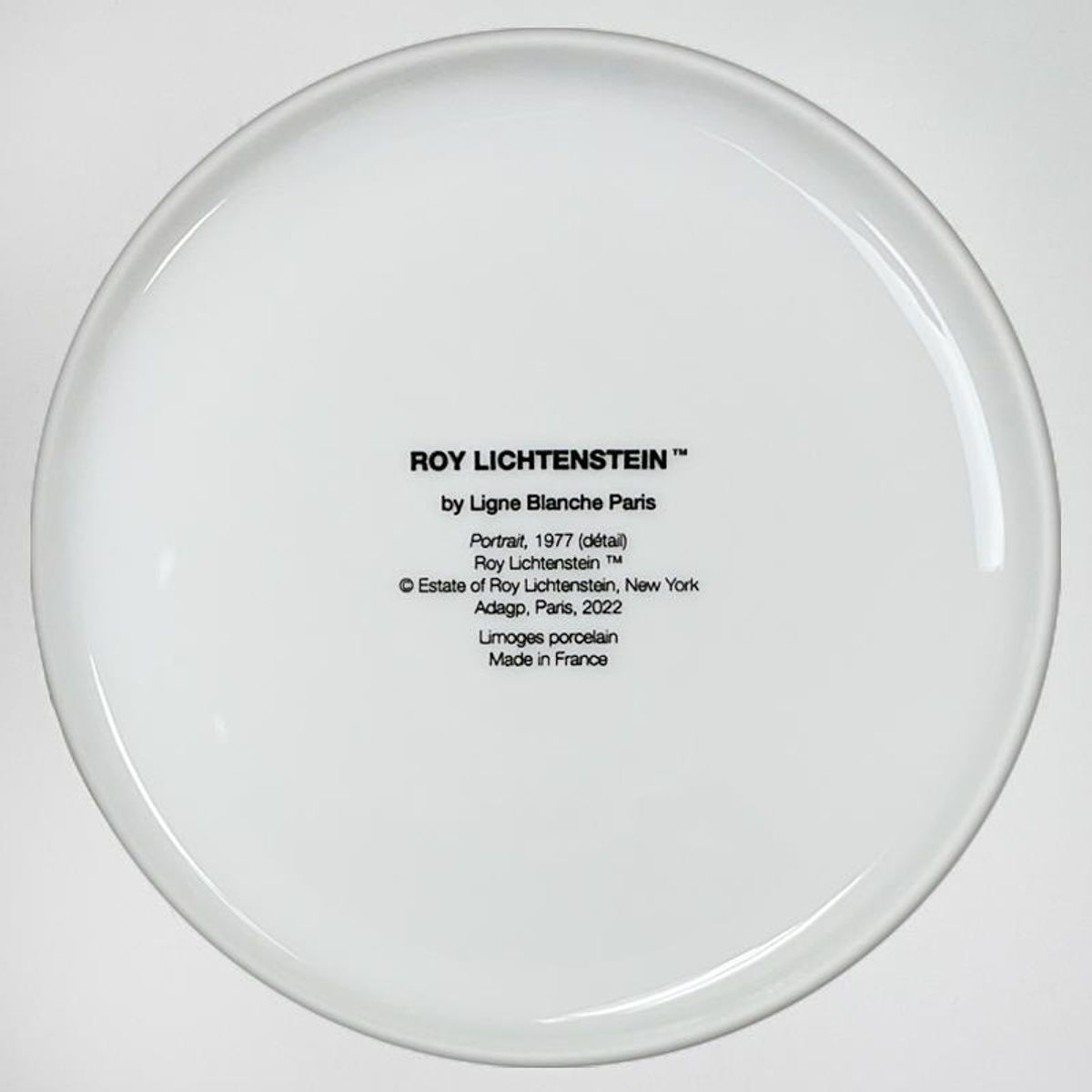 Roy Lichtenstein (1923-1997), "Portrait" Framed Limoges Porcelain Plate.