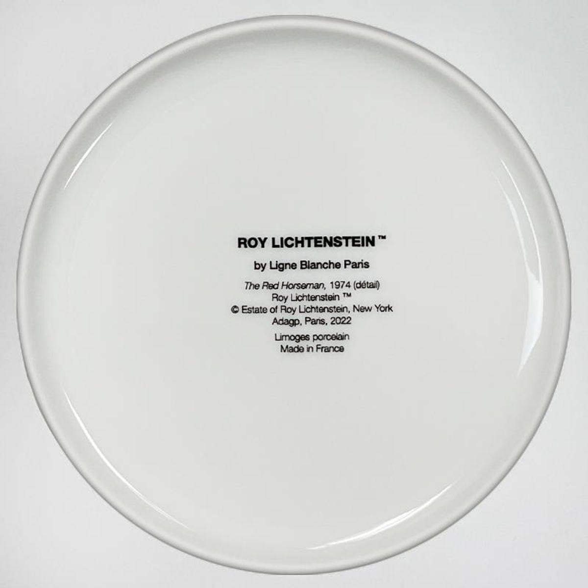 Roy Lichtenstein (1923-1997), "The Red Horseman" Framed Limoges Porcelain Plate.