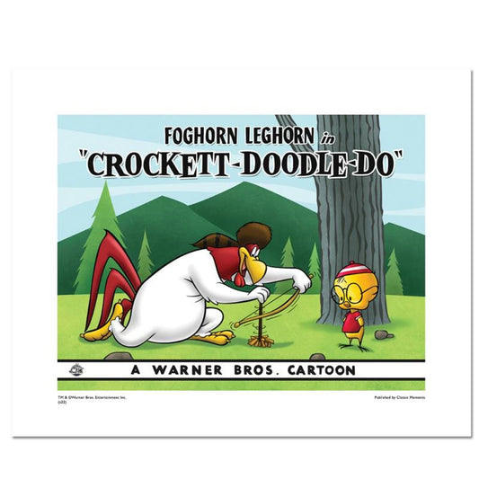 Crockett Doodle Do Limited Edition Giclee from Warner Bros., Numbered with Hologram Seal and Certificate of Authenticity.