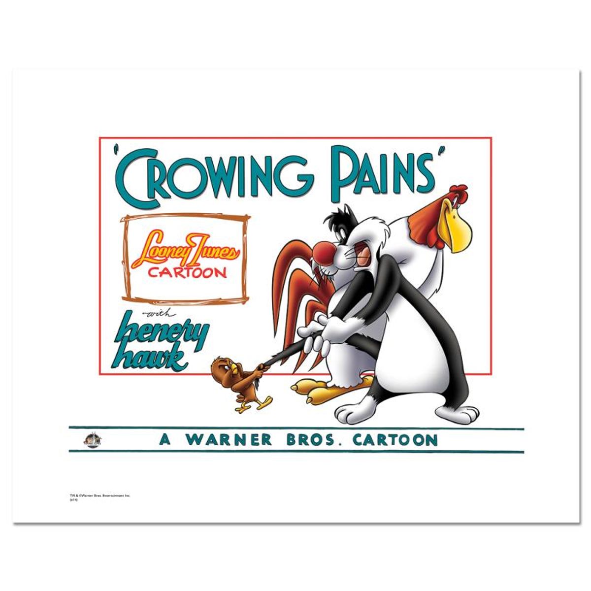 Crowing Pains with Sylvester Limited Edition Giclee from Warner Bros., Numbered with Hologram Seal and Certificate of Authenticity.