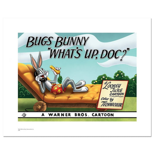 What's Up Doc, Bugs Bunny Limited Edition Giclee from Warner Bros., Numbered with Hologram Seal and Certificate of Authenticity.