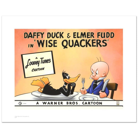 Wise Quackers Limited Edition Giclee from Warner Bros., Numbered with Hologram Seal and Certificate of Authenticity.