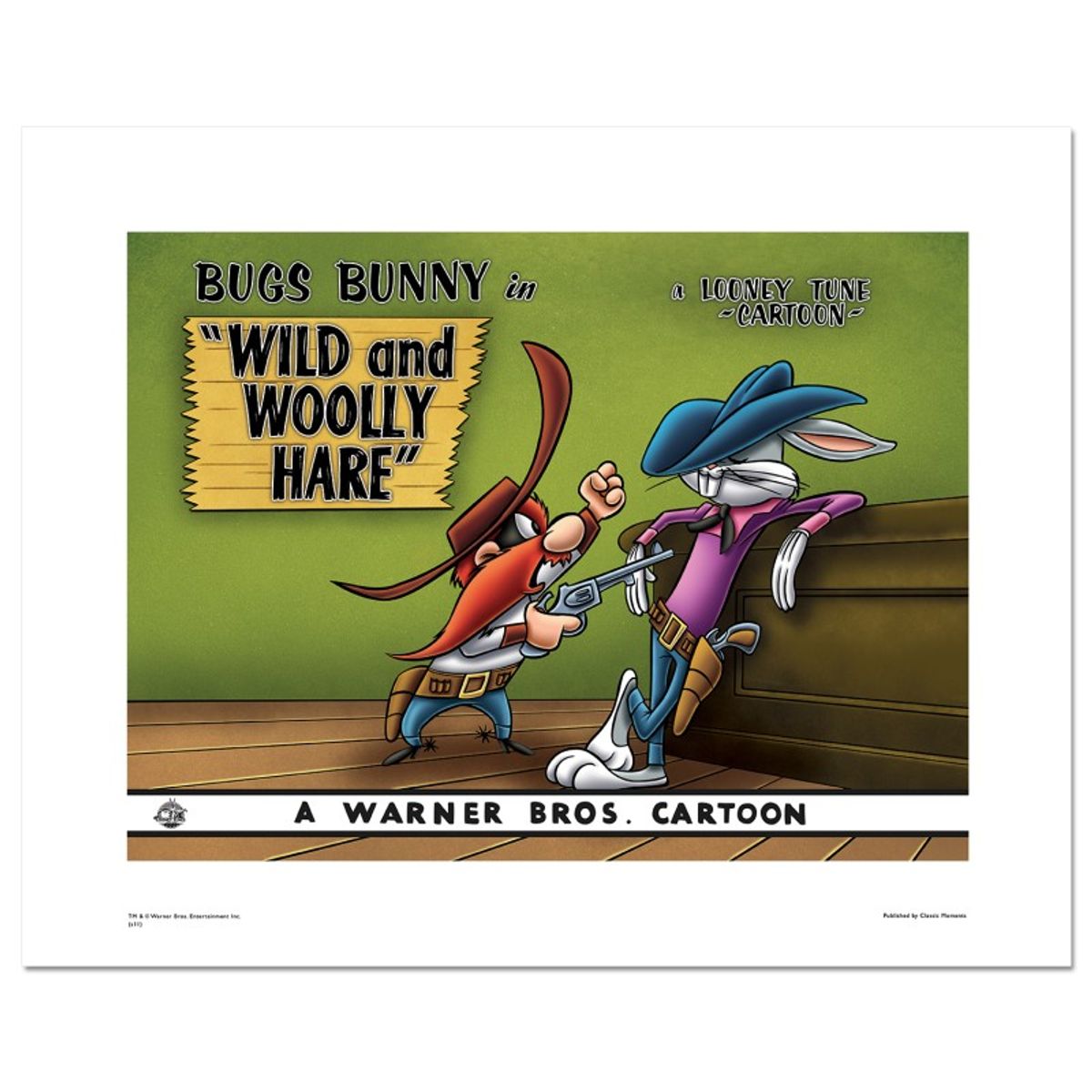 Wild and Wooly, Bugs Fence Numbered Limited Edition Giclee from Warner Bros. with Certificate of Authenticity.