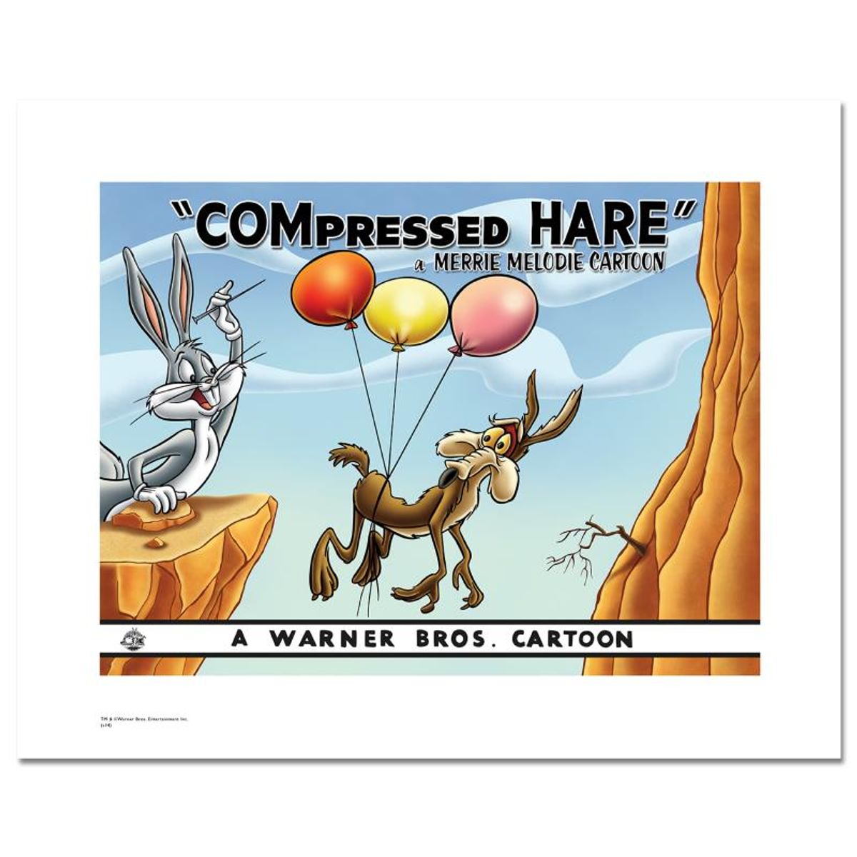 Compressed Hare Numbered Limited Edition Giclee from Warner Bros. with Certificate of Authenticity.