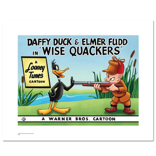 Wise Quackers, Gun Numbered Limited Edition Giclee from Warner Bros. with Certificate of Authenticity.