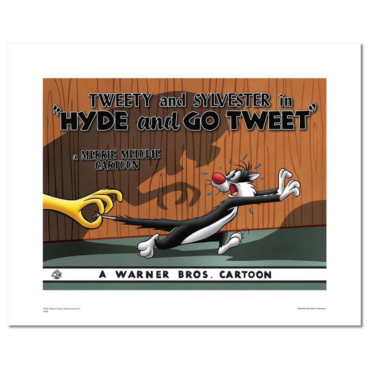Hyde and Go Tweet, Tail Numbered Limited Edition Giclee from Warner Bros. with Certificate of Authenticity.