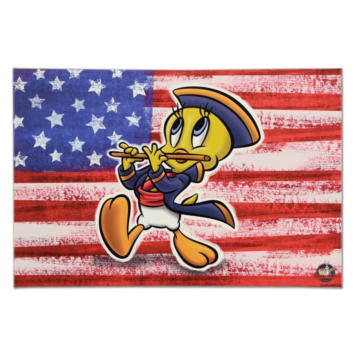Looney Tunes, "Patriotic Series: Tweety" Numbered Limited Edition on Canvas with COA. This piece comes Gallery Wrapped.