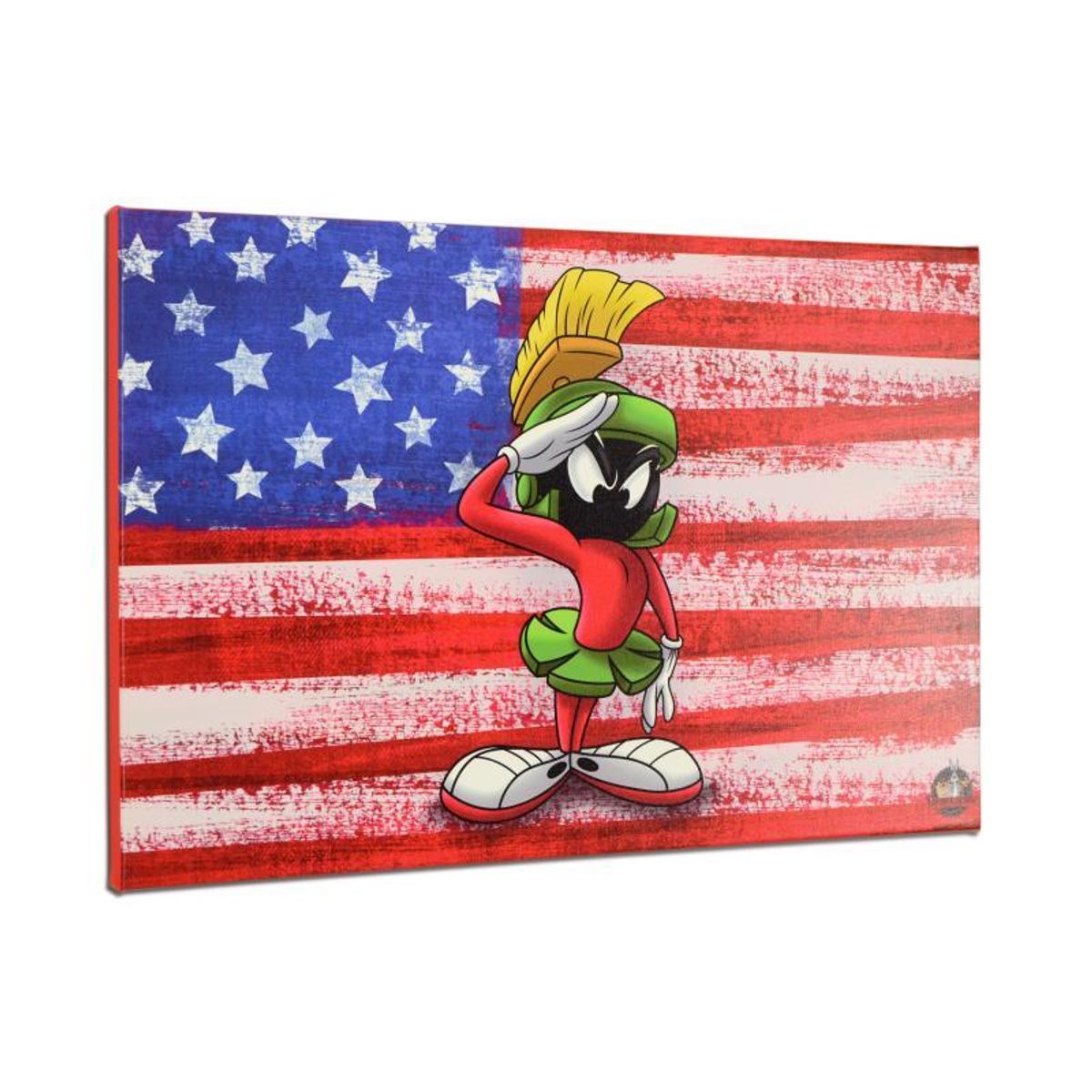 Looney Tunes, "Patriotic Series: Marvin" Numbered Limited Edition on Canvas with COA. This piece comes Gallery Wrapped.