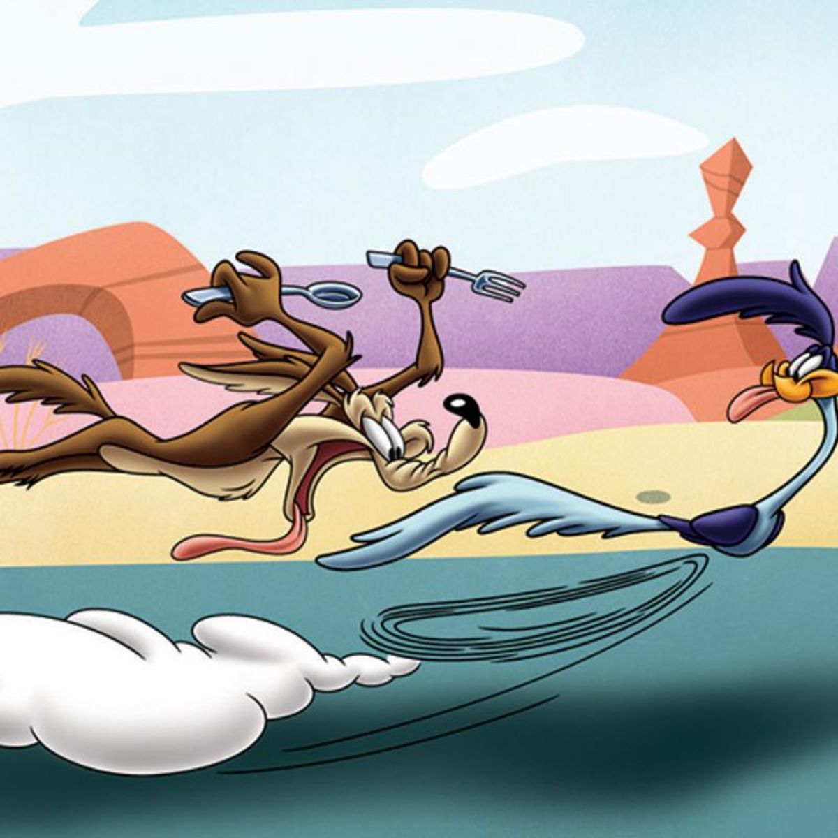 Desert Chase Numbered Limited Edition Giclee from Warner Bros, with Certificate of Authenticity.