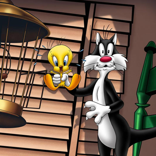 Spotlight, Sylvester and Tweety Numbered Limited Edition Giclee from Warner Bros, with Certificate of Authenticity.