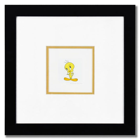 Tweety Bird Framed Limited Edition Etching with Hand-Tinted Color Numbered with Letter of Authenticity