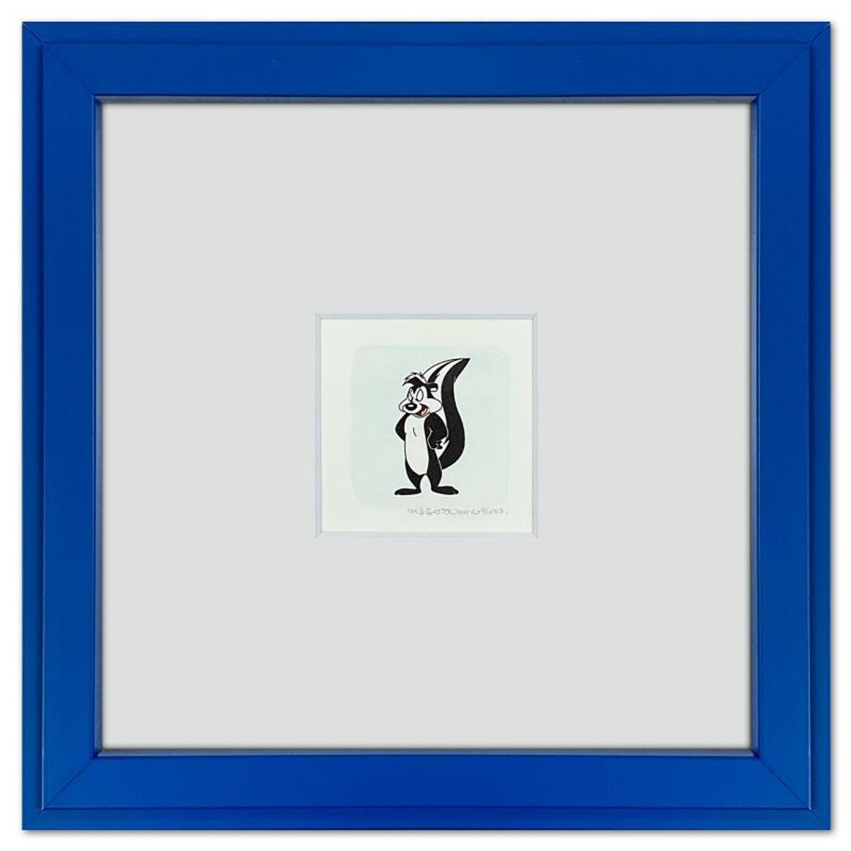 Pepe le Pew Framed Limited Edition Etching with Hand Tinted Color from Warner Bros., Numbered with Letter of Authenticity
