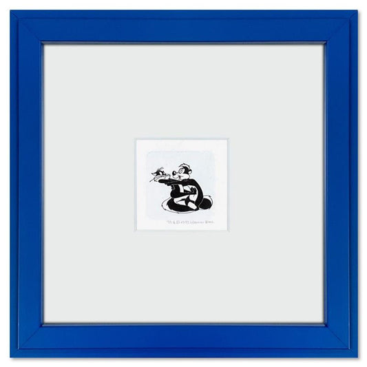 Pepe Le Pew in Love Framed Limited Edition Etching with Hand Tinted Color from Warner Bros., Numbered with Letter of Authenticity