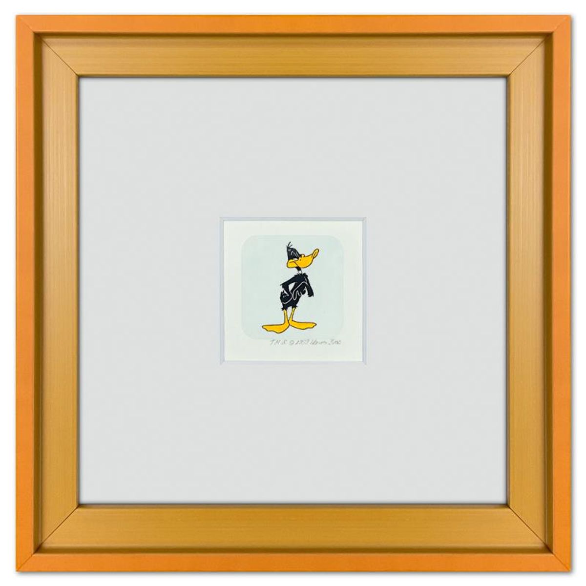 Daffy Duck Framed Limited Edition Etching with Hand Tinted Color from Warner Bros., Numbered with Letter of Authenticity
