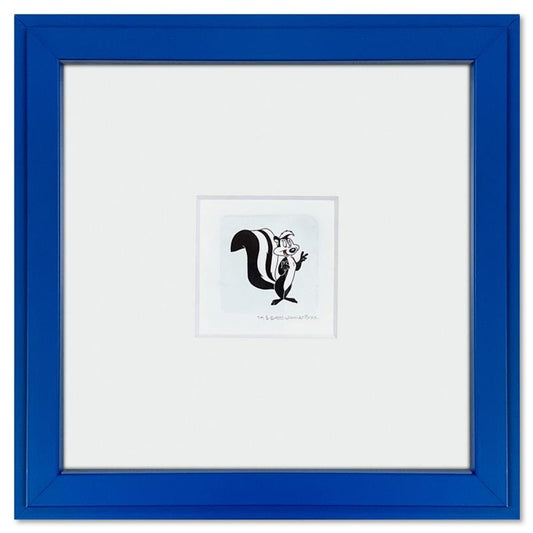 Pepe le Pew Framed Limited Edition Etching with Hand Tinted Color from Warner Bros., Numbered with Letter of Authenticity