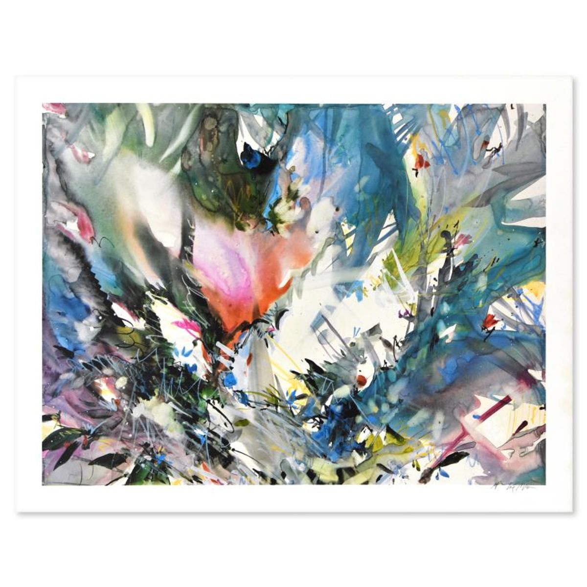 Zoe Mac, "Brooks Delight" Limited Edition Lithograph from an AP Edition, Hand Signed with Letter of Authenticity.