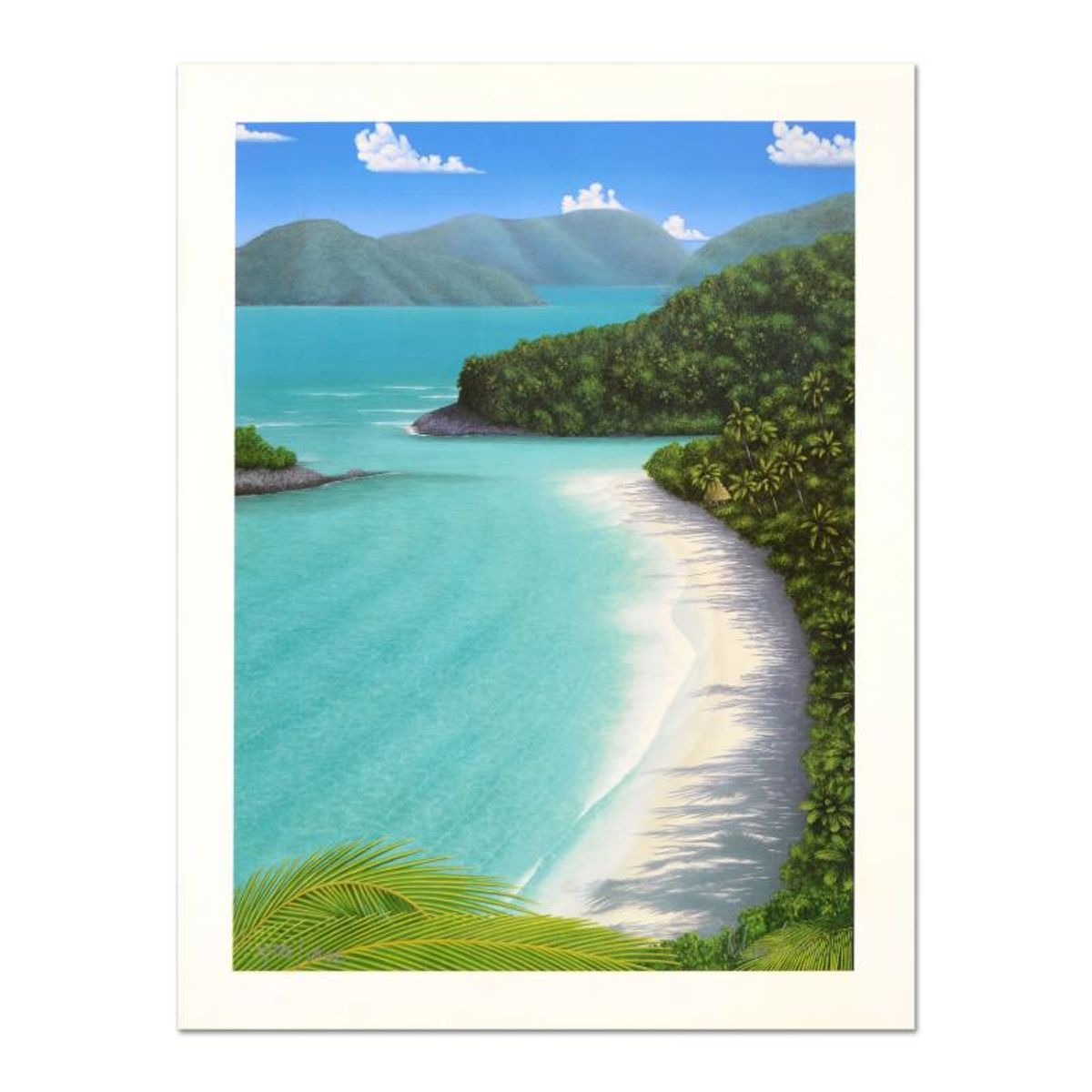 Dan Mackin, "Dancing on the Beach" Limited Edition Lithograph, Numbered and Hand Signed with Letter of Authenticity.