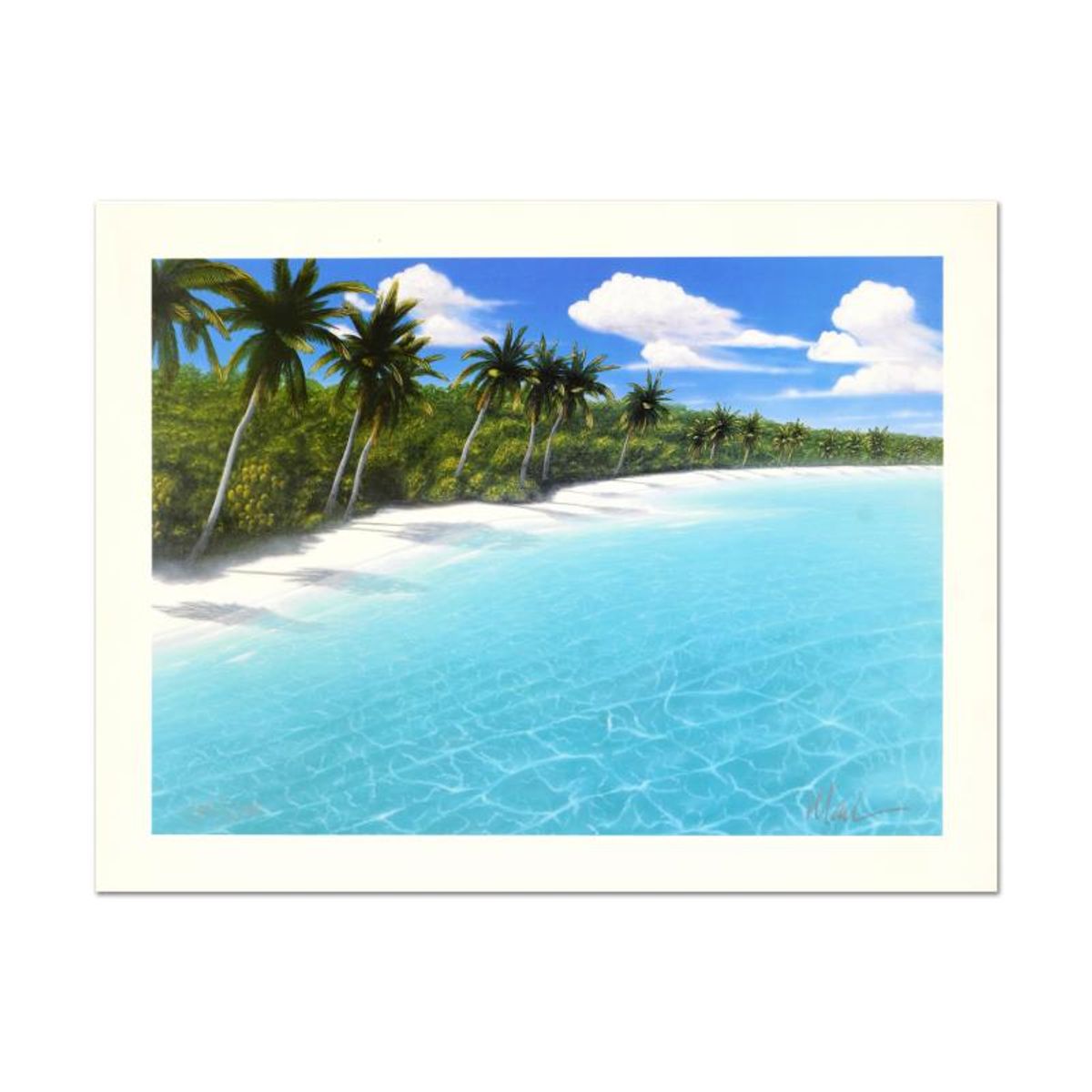 Dan Mackin, "Endless Beaches" Hand Signed Lithograph from a Sold Out Limited Edition, Numbered and Hand Signed with Letter of Authenticity.