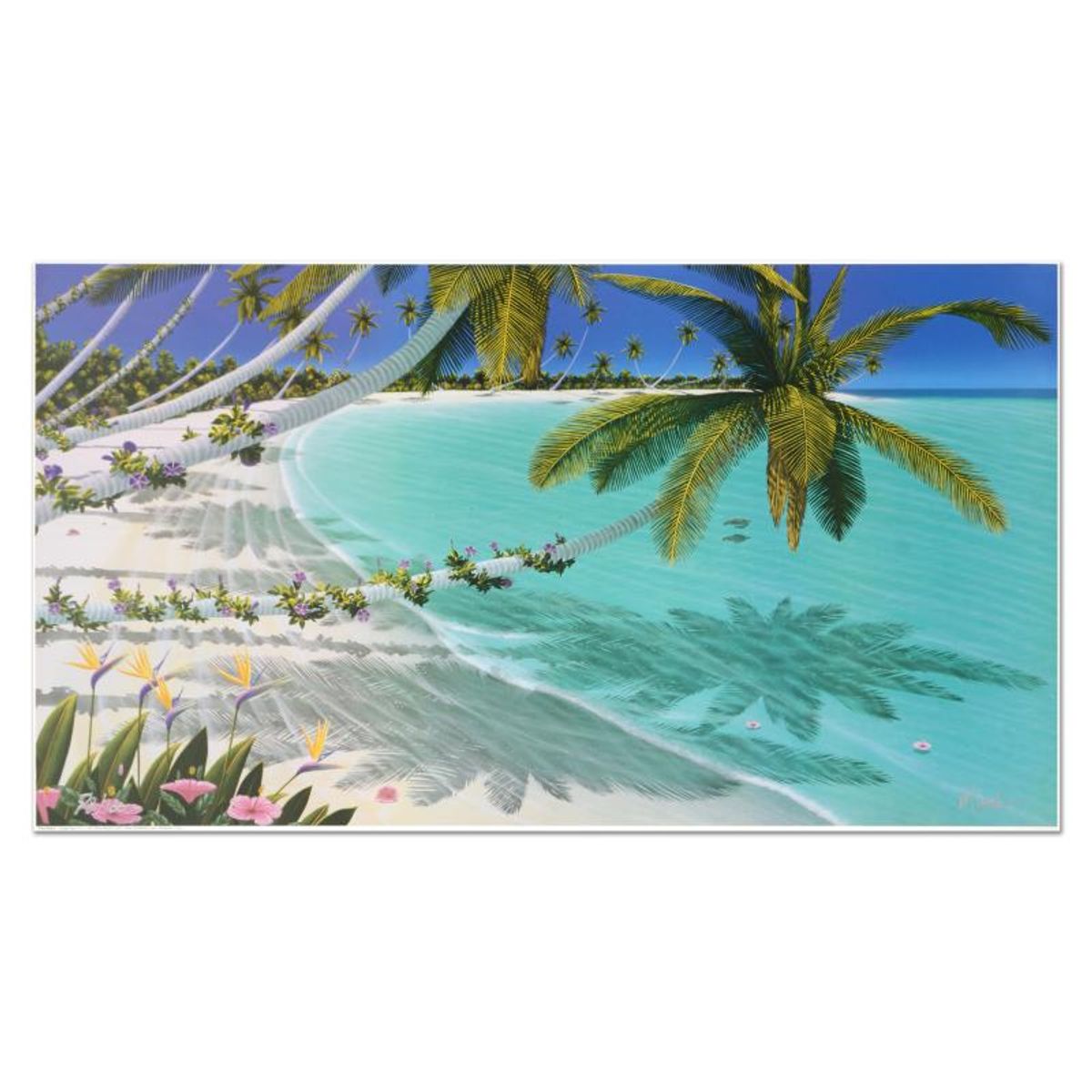 Dan Mackin, "First Swim" Limited Edition Lithograph, Numbered and Hand Signed with Letter of Authenticity.