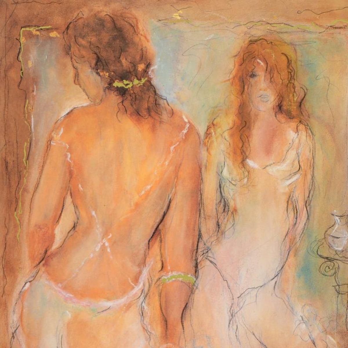 Batia Magal, "Femininity" Limited Edition Serigraph, Numbered and Hand Signed with Certificate of Authenticity.
