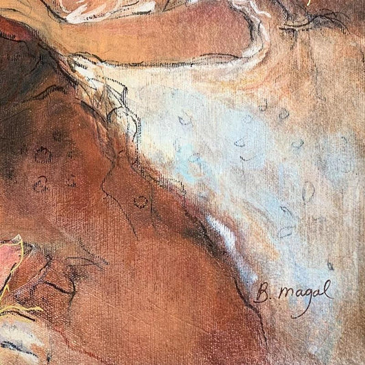 Batia Magal, "Eternal Moment" Hand Signed Limited Edition Serigraph on Paper with Letter of Authenticity.