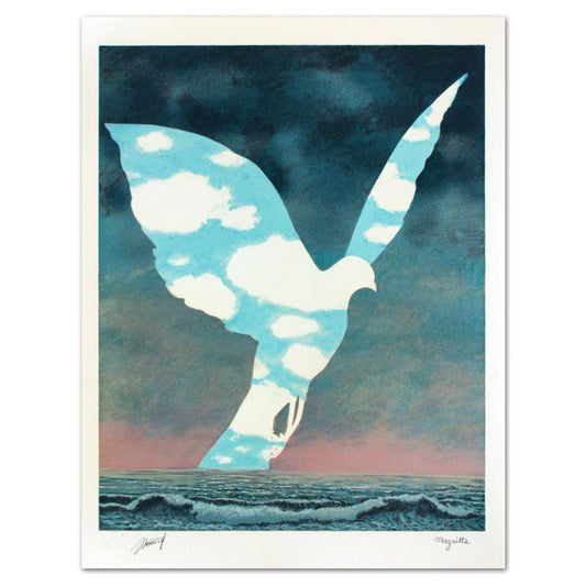 Rene Magritte (1898-1967), "La Grande Famille" Limited Edition Lithograph with Letter of Authenticity.