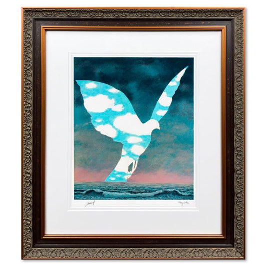 Rene Magritte (1898-1967), "La Grande Famille" Framed Limited Edition Lithograph with Letter of Authenticity.