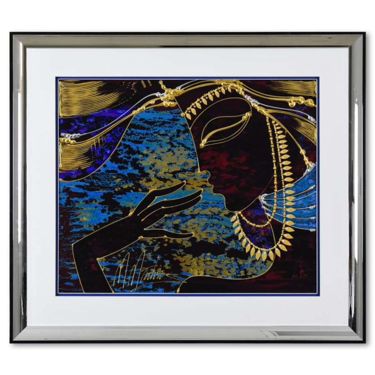 Martiros Manoukian, "Instant Awareness" Framed Limited Edition Mixed Media Silkscreen, Numbered and Hand Signed with Letter of Authenticity.