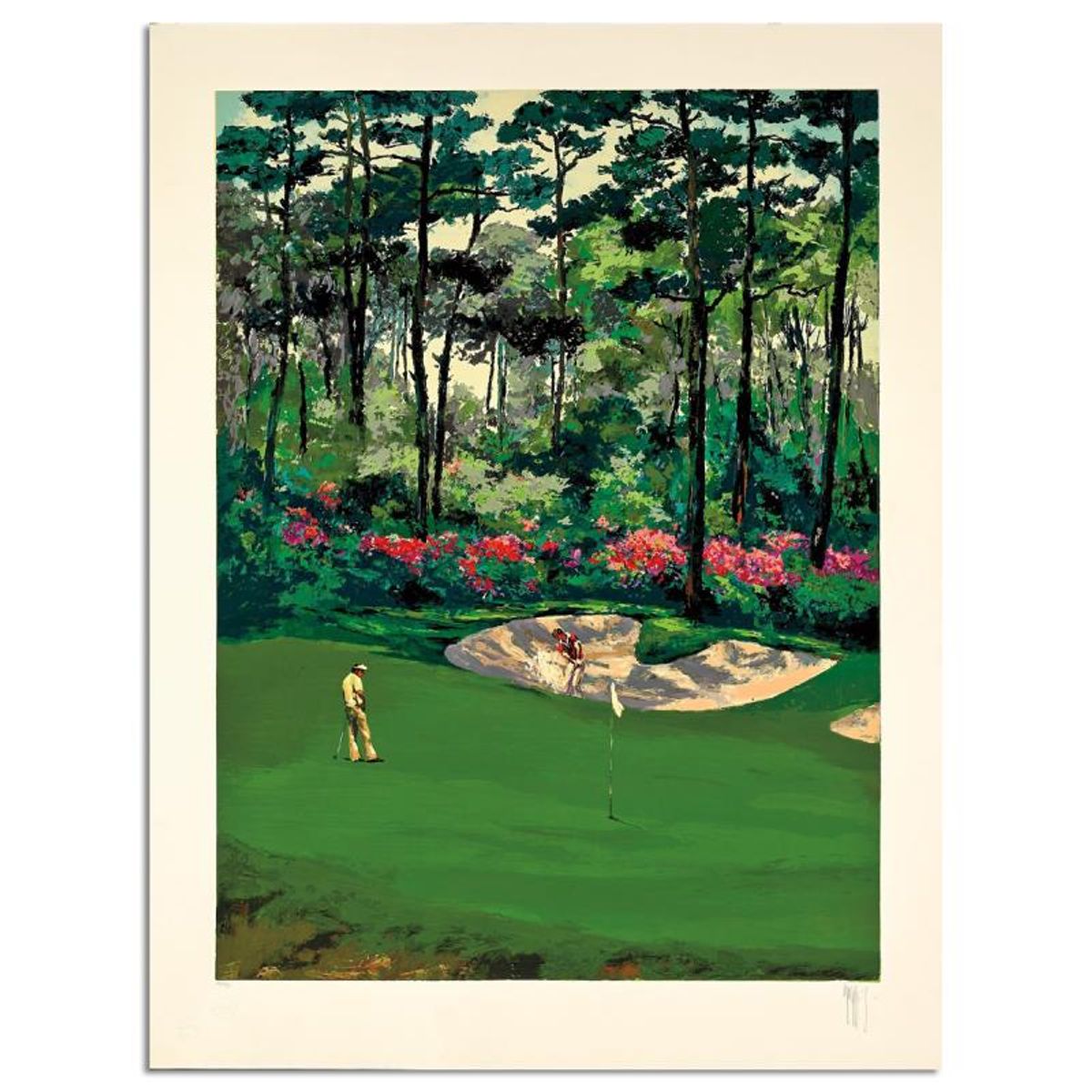 Mark King (1931-2014), "Augusta #13 Rae's Creek" Hand Signed Limited Edition Serigraph with Letter of Authenticity.