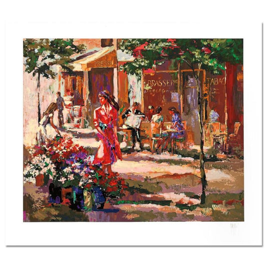 Mark King (1931-2014), "Brasserie" Hand Signed Limited Edition Serigraph with Letter of Authenticity.