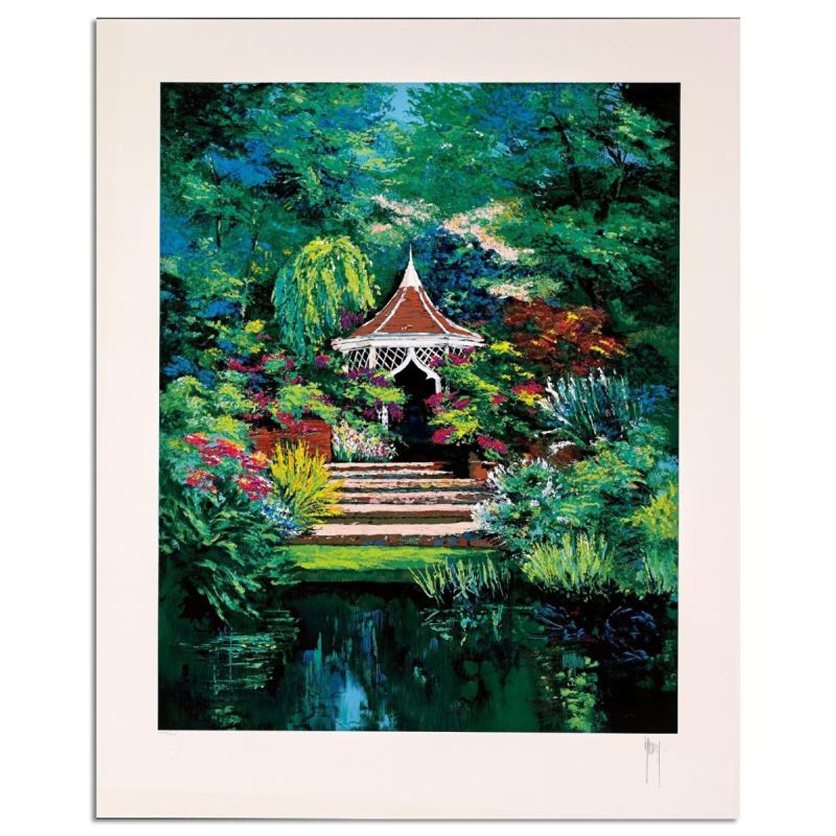 Mark King (1931-2014), "Morning Fragrance" Hand Signed Limited Edition Serigraph with Letter of Authenticity.