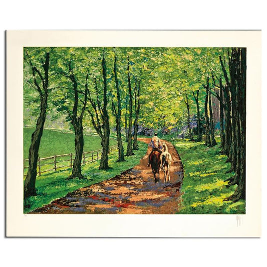 Mark King (1931-2014), "Pasture Lane" Hand Signed Limited Edition Serigraph with Letter of Authenticity.