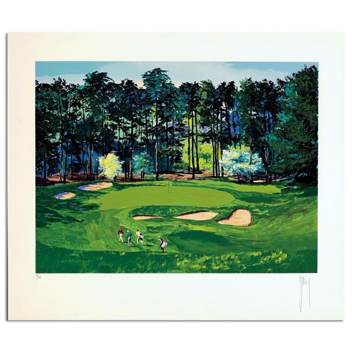 Mark King (1931-2014), "Pinehurst II (4 Up Golf)" Hand Signed Limited Edition Serigraph with Letter of Authenticity.
