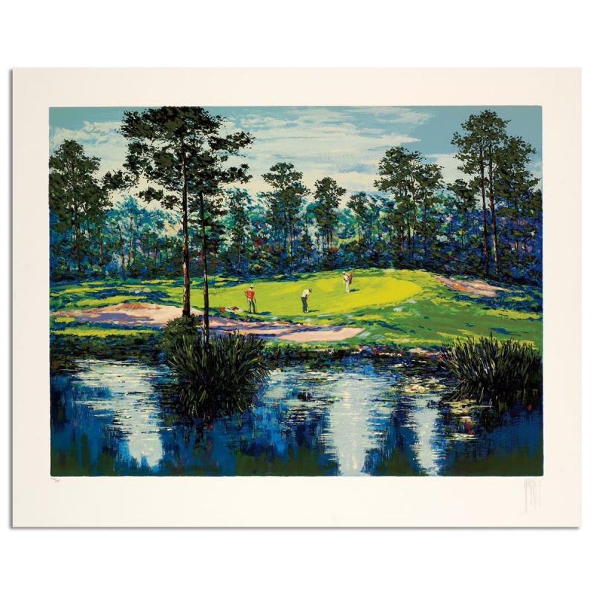 Mark King (1931-2014), "Pineland Plantations" Hand Signed Limited Edition Serigraph with Letter of Authenticity.
