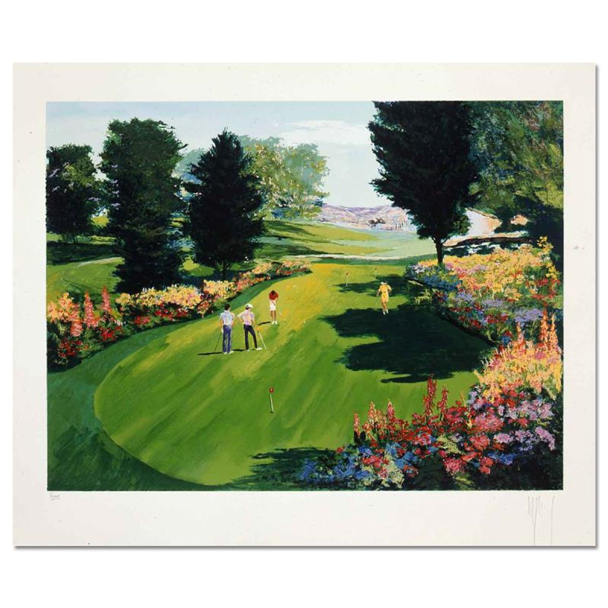 Mark King (1931-2014), "Putting Green Rancho Bernardo" Hand Signed Limited Edition Serigraph with Letter of Authenticity.