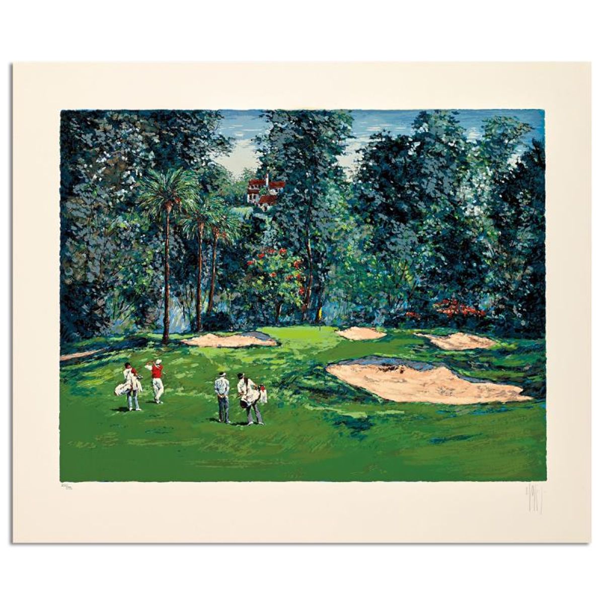 Mark King (1931-2014), "Riviera Country Club #10" Hand Signed Limited Edition Serigraph with Letter of Authenticity.
