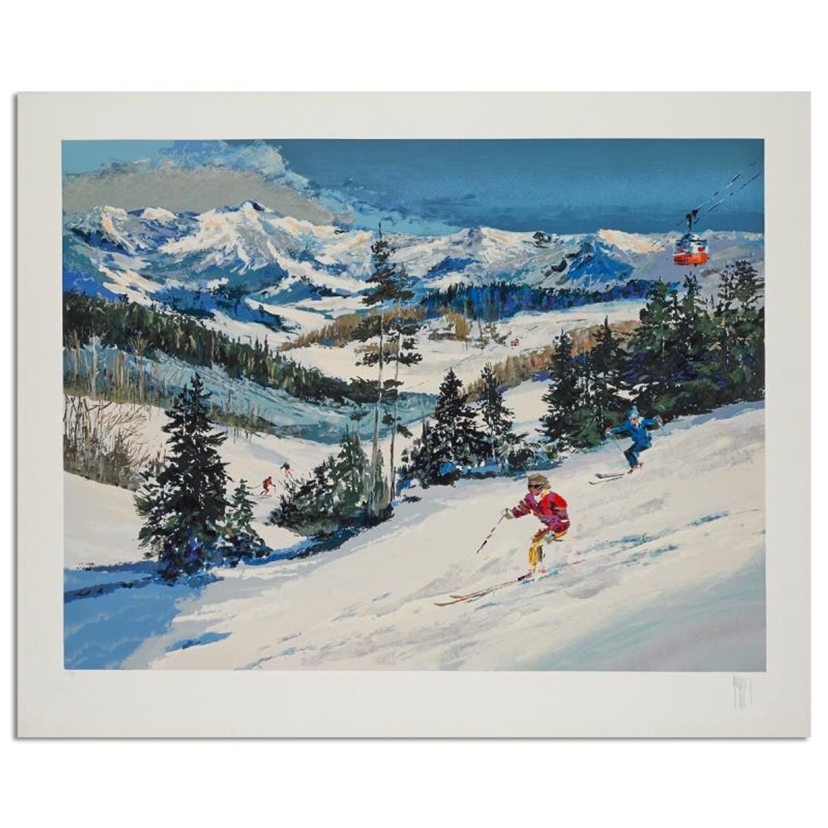 Mark King (1931-2014), "Vail Landscape" Hand Signed Limited Edition Serigraph with Letter of Authenticity.