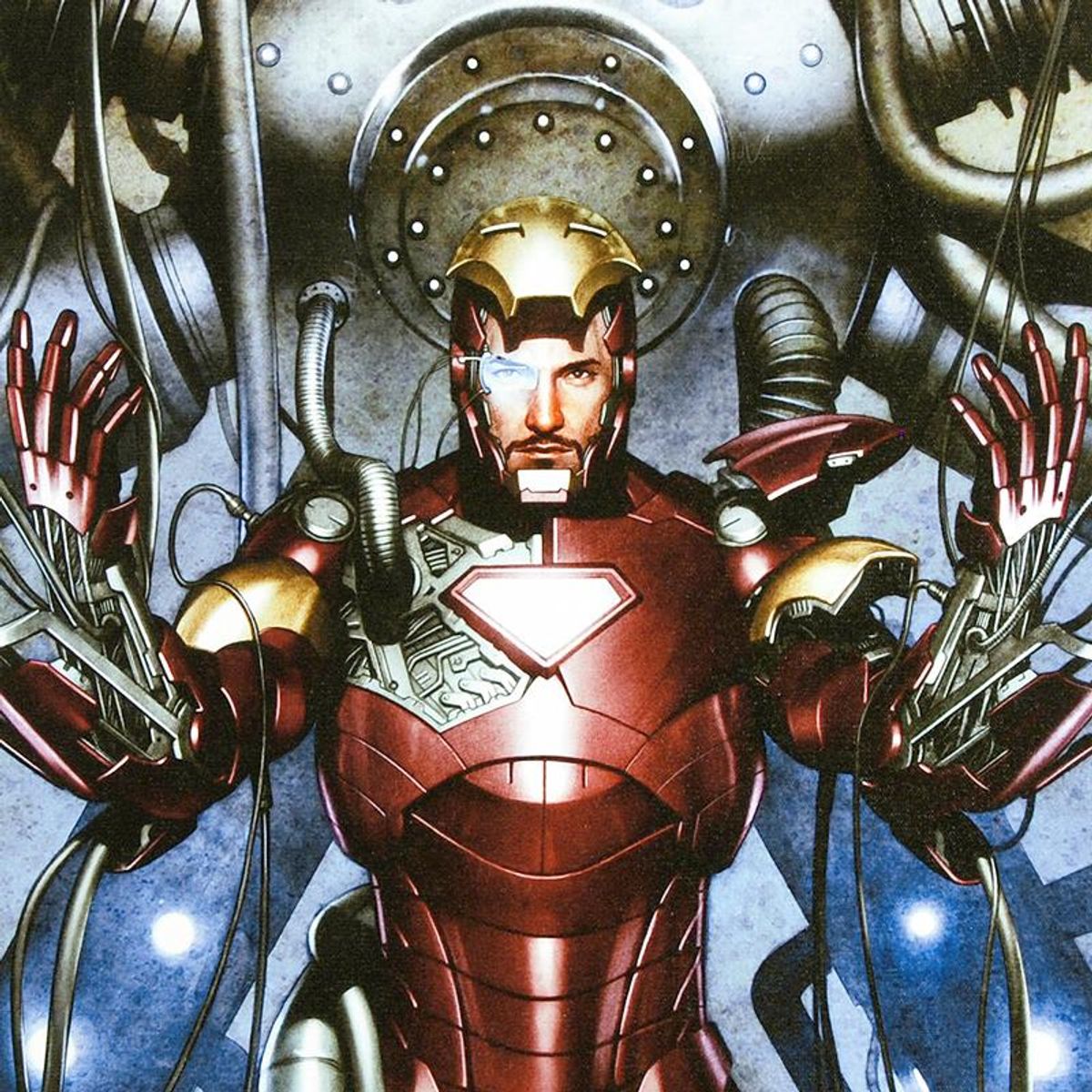 Marvel Comics, "Iron Man: Director of S.H.I.E.L.D. #31" Numbered Limited Edition Canvas by Adi Granov with Certificate of Authenticity.