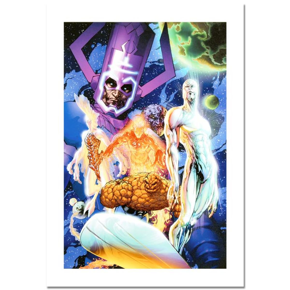 Marvel Comics, "Fantastic Four #545" Numbered Limited Edition Canvas by Michael Turner (1971-2008) with Certificate of Authenticity.