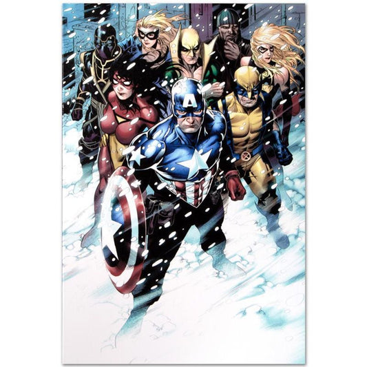 Marvel Comics "Free Comic Book Day 2009 Avengers #1" Numbered Limited Edition Giclee on Canvas by Jim Cheung with COA.
