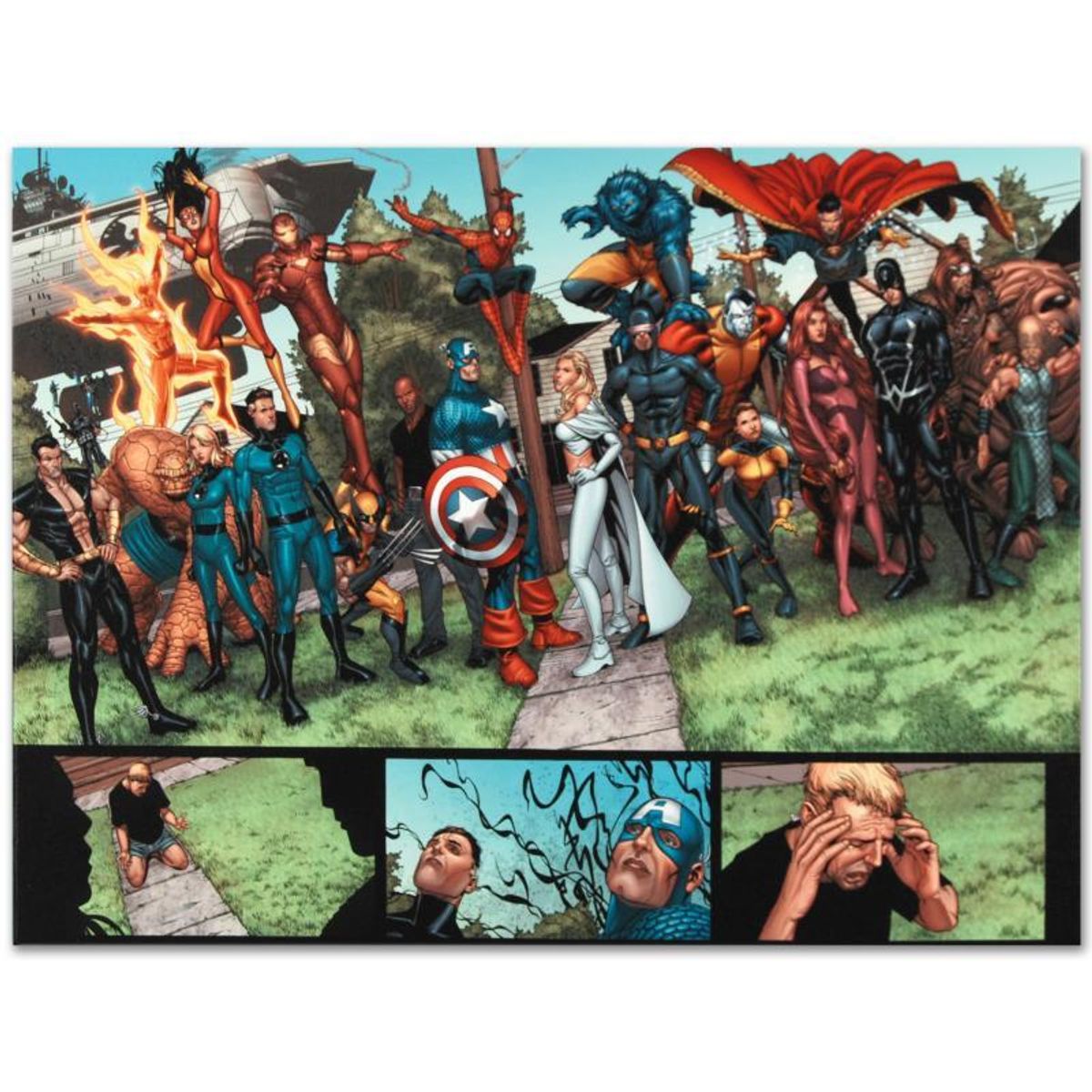 Marvel Comics "New Avengers #8" Numbered Limited Edition Giclee on Canvas by Steve McNiven with COA.