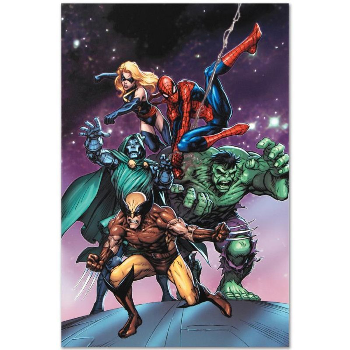 Marvel Comics "Avengers and the Infinity Gauntlet #3" Numbered Limited Edition Giclee on Canvas by Tom Grummett with COA.