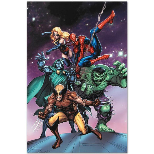 Marvel Comics "Avengers and the Infinity Gauntlet #3" Numbered Limited Edition Giclee on Canvas by Tom Grummett with COA.