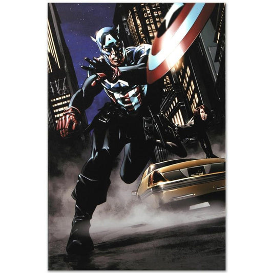 Marvel Comics "Captain America #34" Numbered Limited Edition Giclee on Canvas by Steve Epting with COA.