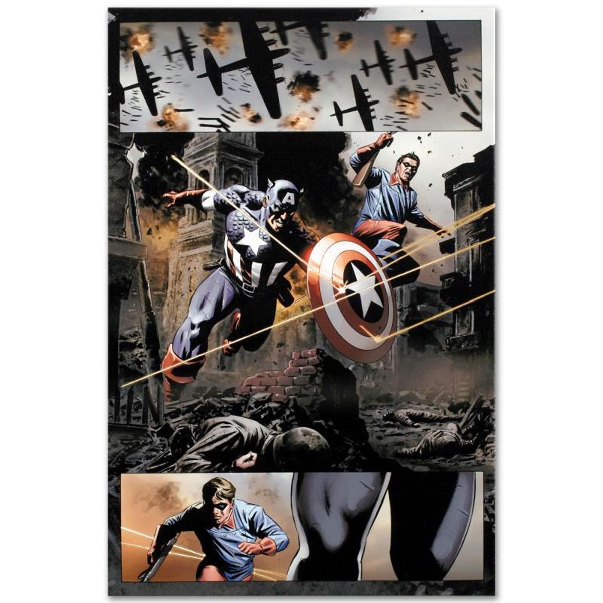 Marvel Comics "Captain America #37" Numbered Limited Edition Giclee on Canvas by Steve Epting with COA.
