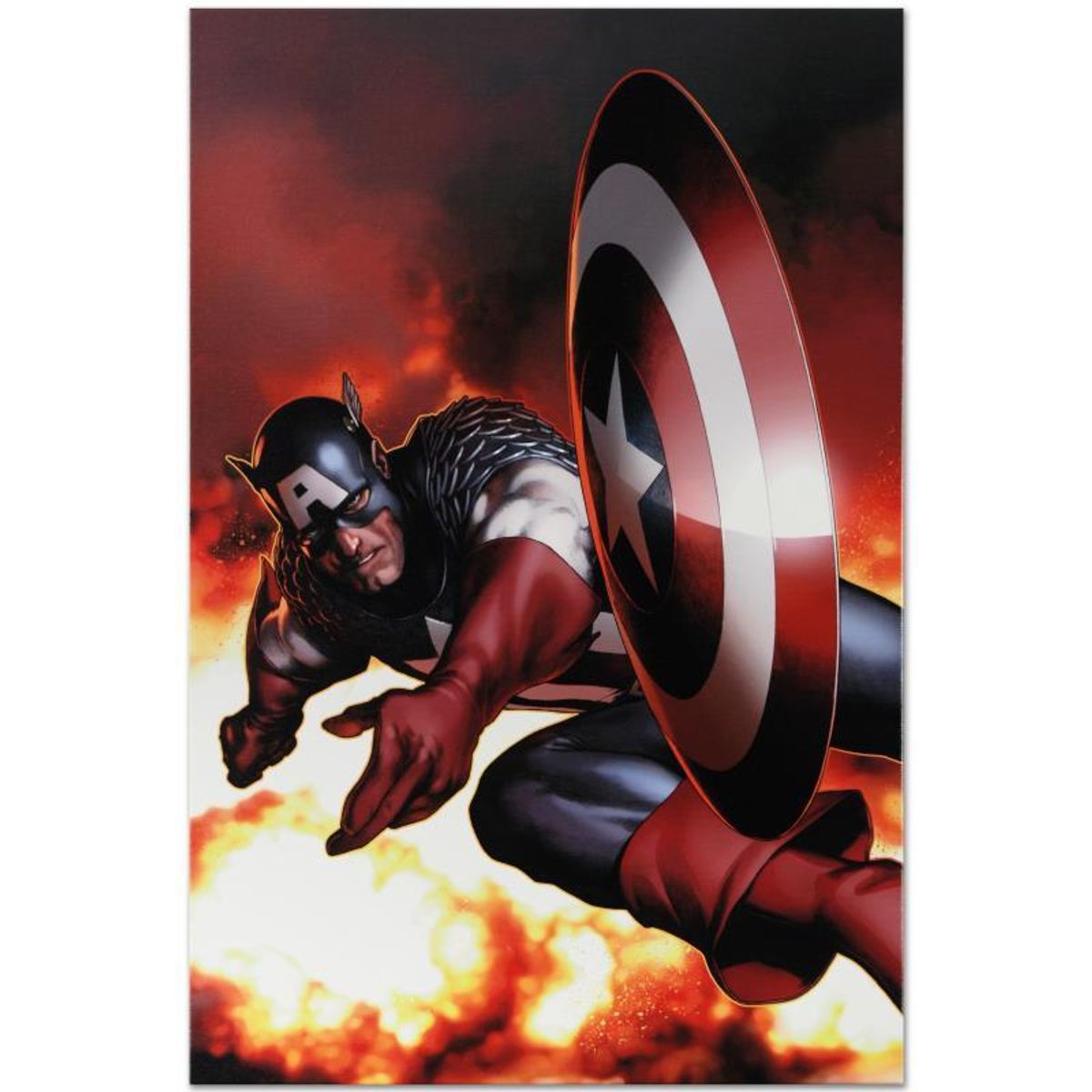 Marvel Comics "Captain America #2" Numbered Limited Edition Giclee on Canvas by Steve McNiven with COA.