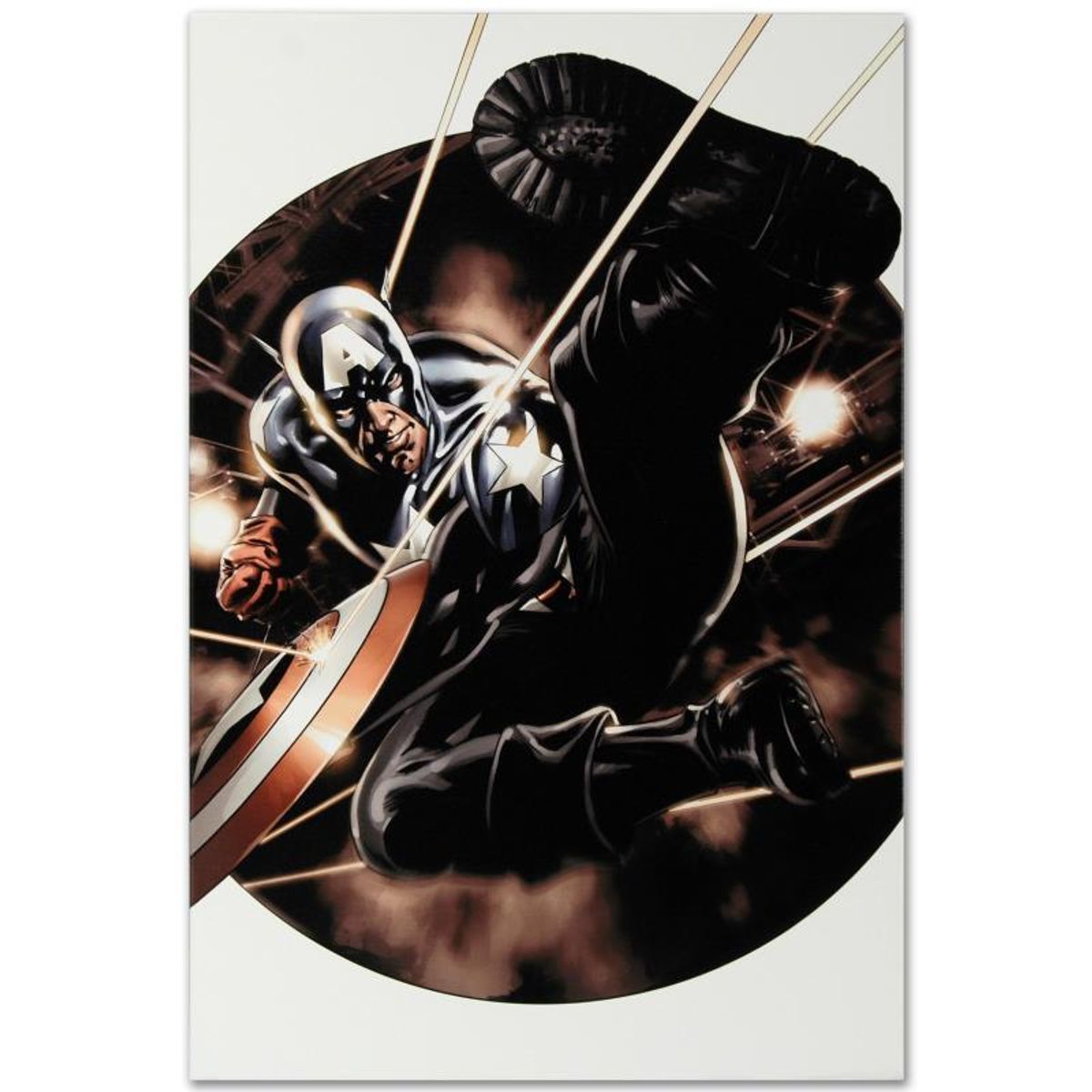 Marvel Comics "Captain America #41" Numbered Limited Edition Giclee on Canvas by Steve Epting with COA.
