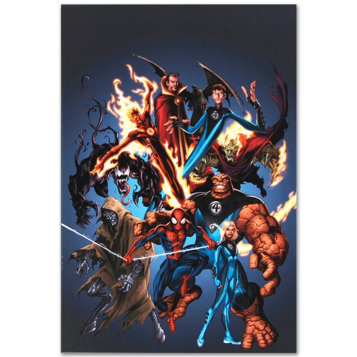 Marvel Comics "The Official Handbook of the Marvel Universe: Ultimate Marvel Universe" Numbered Limited Edition Giclee on Canvas by Mark Bagley with COA.