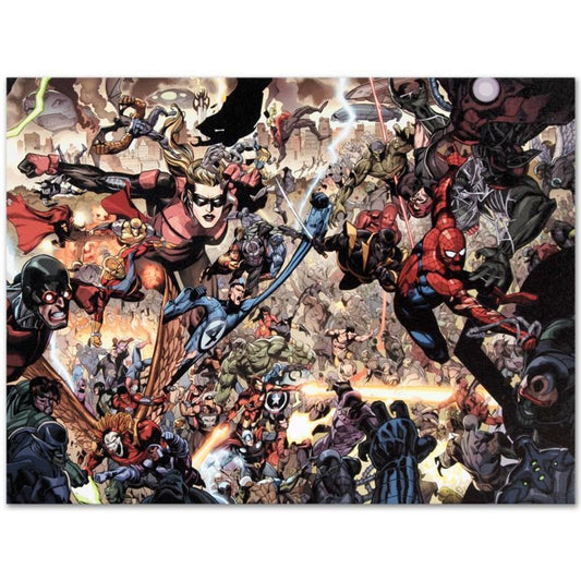 Marvel Comics "Secret Invasion #7" Numbered Limited Edition Giclee on Canvas by Leinil Francis Yu with COA.